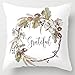 Decemter Happy Fall Yall Pumpkin Thanksgiving Decoration Cotton Blend Cushion Cover Set of 4,18x18