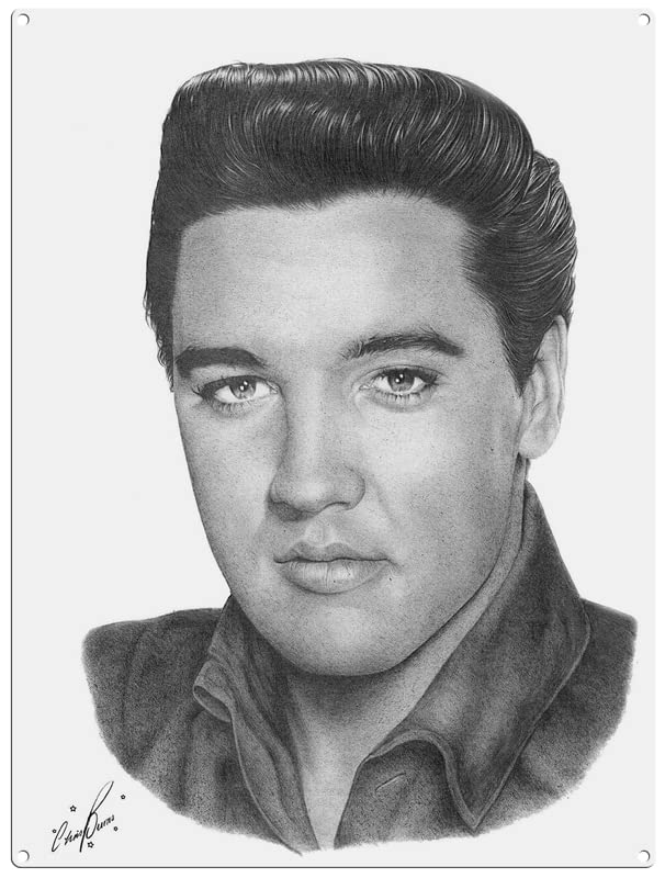 Small (150 x 200mm) Metal Sign - Elvis