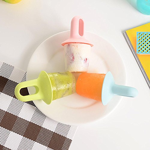 Ice Stick Mold,Vanvler [ Ice Box Freezer ] Popsicle Maker Ice Cream Mold with Lid (Light blue) - Thumbnail 3