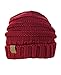 NYFASHION101 Oversized Baggy Slouchy Thick Winter Beanie Hat, Burgundy
