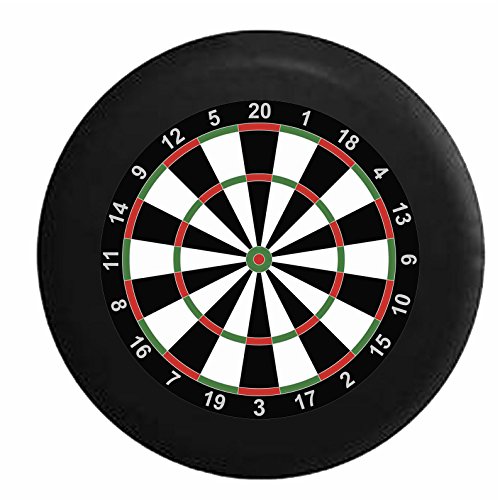 Full Color Dart Board with Scoring Jeep RV Camper Spare Tire Cover Black 26-27.5 in - Thumbnail 4