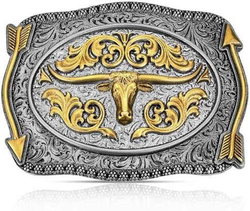 NEW MONTANA SILVERSMITHS men\'s classic western oval two tone initial belt buckle Classic Western Two-Tone Initial Belt Buckle | Montana  main image 4