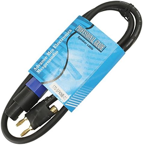 3 Foot 12 Gauge Banana to Speakon Compatible Speaker Cable For PA DJ Speakers