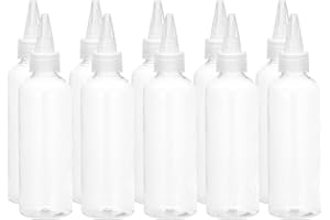 MECCANIXITY 10 Pack 100ml/3.4oz Dispensing Bottles Plastic Squeeze Bottle with Twist Top Cap Graduated Measurement for Liquid