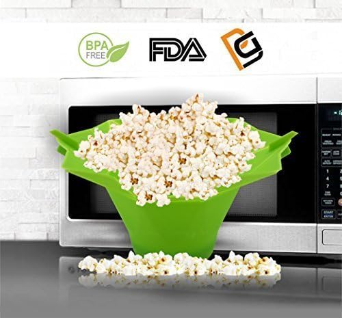Silicone Microwave Popcorn Popper - Popcorn Maker - BPA FREE - Healthy Microwave Popcorn Popper - Popcorn Popper - Microwave Popcorn