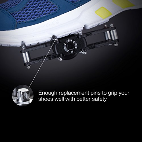 MEETLOCKS Bike Pedal, CNC Aluminum Body Cr-Mo Machined 9/16" Screw Thread Spindle Three Pcs Ultra Sealed Bearing,Bicycle Pedals - Thumbnail 2