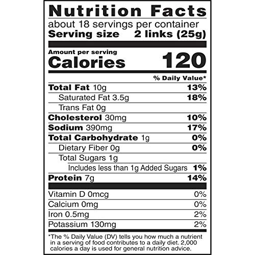DUKE’S PORK HOT & SPICY SMOKED SHORTY SAUSAGES, 7G PROTEIN PER SERVING, 16 OZ.