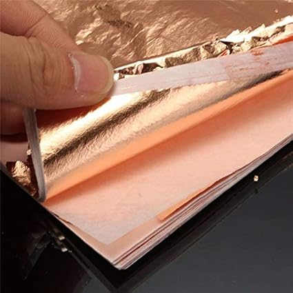 Amazon Com Copper Paper Craft 100 Sheets Imitation Copper Leaf