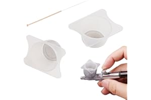 GMKD Airbrush Filter Cup, 2Pcs Airbrush Special Paint Filter Cup with 0.3mm Airbrush Spray Gun Needle - for Paint Airbrush Accessories
