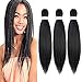 Pre Stretched Braiding Hair 8 Packs Yaki Texture Crochet Braiding Hair Extension Itch Free Low Tempreture Kanekalon Synthetic Fiber (16