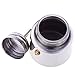2-Cup Stovetop Espresso Moka Coffee Maker Pot - Best Polished Stainless Steel Coffee Percolator with Permanent Filter and Heat Resistant Handle - Ideal to Brew Coffee in Your Home Kitchen and Office