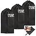 MaidMAX 42 Inches Garment Bags with Full Length Zipper an Clear Window, Breathable Non-Woven Suit Bag, Black, Set of 3