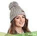 Brook + Bay Pom Pom Beanie - Stay Warm & Stylish - Thick, Soft & Chunky Cable Knit Beanie Hats for Women & Men - Serious Beanies for Serious Style