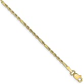FB Jewels Solid 14K Yellow Gold 1.8mm Milano Rope Chain Bracelet/Anklet