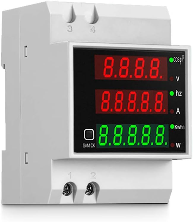 KETOTEK Digital Energy Meter Single Phase Ammeter Voltmeter Din Rail AC80-300V 100A Electric Watt Meter Voltage Current Power KWH Meter - Image 4