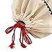 Sweetdecor 6 Pack Santa Sack Personalized Bags for Gifts Large Drawstring Canvas Burlap Bag Drawstring Delivery Extra Large Size 27.5