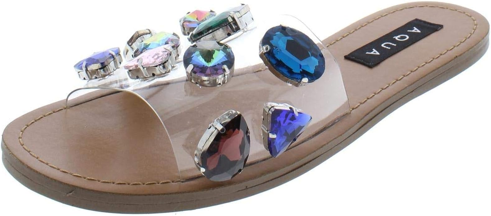Aqua Womens Trinket Embellished Summer Slide Sandals 5.5 Medium (B,M) Amazon.ca Shoes & Handbags