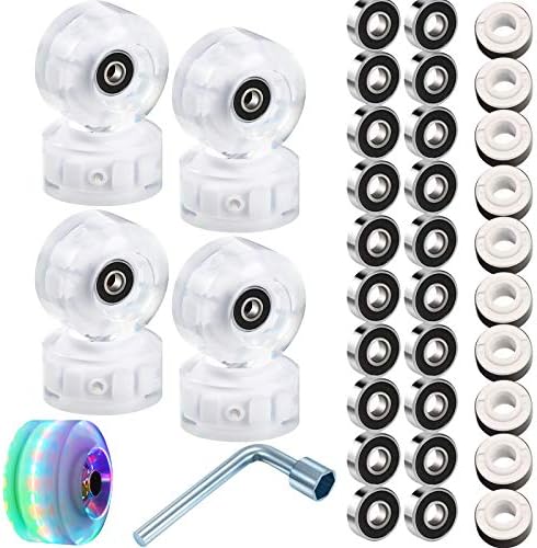 8 Piece LED Light up Roller Skate Wheels