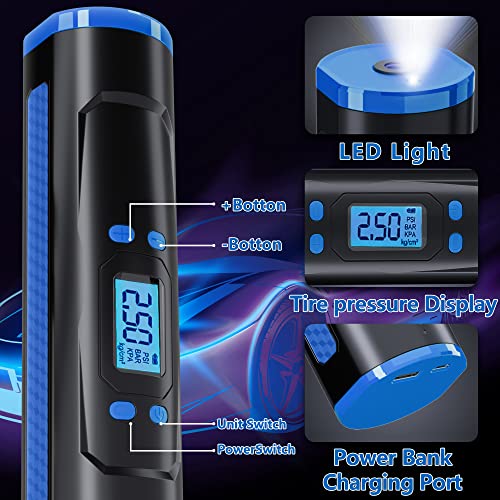 TGBOX Tire Inflator Portable Air Compressor, 150 PSI Fast Inflation