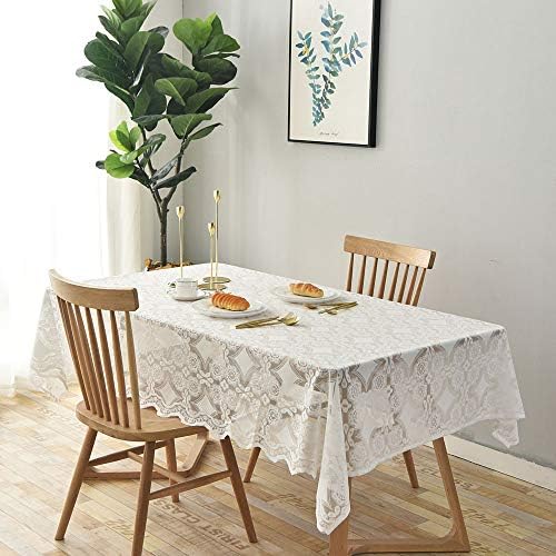 Molaxhome Warp Knitted Lace Table Cloth Square Tablecloth for Home Kitchen Dining Entertaining Tabletop Serveware Coffee