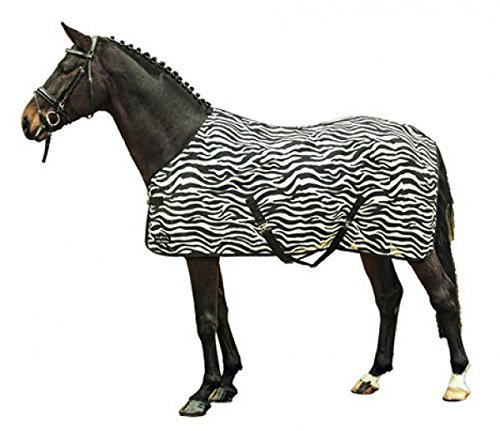 HKM Fly rug -Zebra- EU125/UK5'6/US 66 White/Black by Hkm