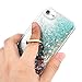 Badalink Phone Case for iPhone 7/8 / SE 2020 / SE 2022 (4.7inch) Cover, Flowing Liquid Floating Bling Glitter Kickstand Cover Shell PC Back 360 Rotating Ring Holder Shockproof Protection - Green