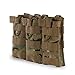 Outry M4 M16 AR-15 Type Magazine Pouch Mag Holder - Triple/Double/Single Airsoft MOLLE Mag Pouch - Open Top Version - Triple - Multicam/CP