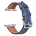 V-Moro Compatible with Single Tour Leather Bands for 42mm 44mm Apple Watch Series 4/3/2/1 (Navy Blue, 42mm)