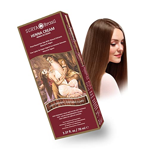 Surya Brasil Henna Cream Hair Color Treatment, Semi Permanent Hair Color for Gray Hair