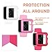 iCASEIT Apple Watch Case Screen Protector 38mm (Pack of 3) - Bumper Case with Screen Protector for Full Protection for Apple Watch 38 mm - Hot Pink Baby Pink & White