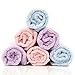 Organic Bamboo Baby Washcloths - Best for Sensitive Skin, Eczema, while being Eco Friendly, Soft and Strong - 6 pack - 10x10 inch Large - Perfect Gift for New Parents (Pink, Purple, Blue)