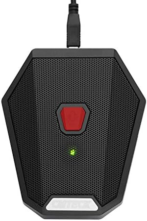 CMTECK USB Desktop Microphone CM005R,Mute Function,Omnidirectional Computer Microphone for Laptop PC Macbook, Condenser Boundary Conference Mic with Audio Output for Recording,Gaming,Skype,Chatting, E