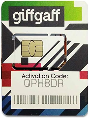 Giffgaff PrePaid UK Sim Card Preloaded 8GB 4G/LTE Data and Local Talk for 30 Days with Triple Size