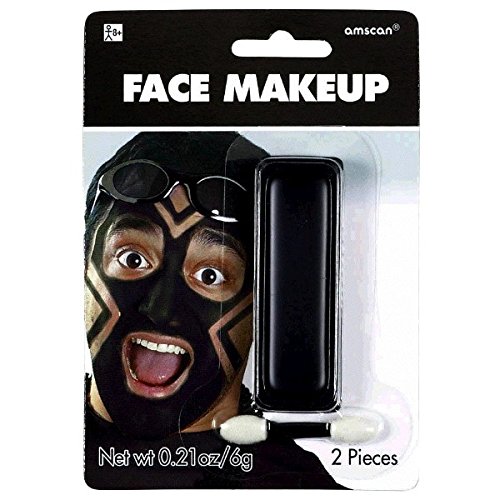 Party Perfect Team Spirit Cream Face Makeup Accessory, Black, Non Toxic , .21Ounces