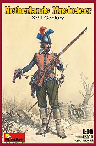 MiniArt 1/16 Scale Netherlands Musketeer. XVII c. - Historical Figures Series Plastic Model Kit #16010 - Thumbnail 6