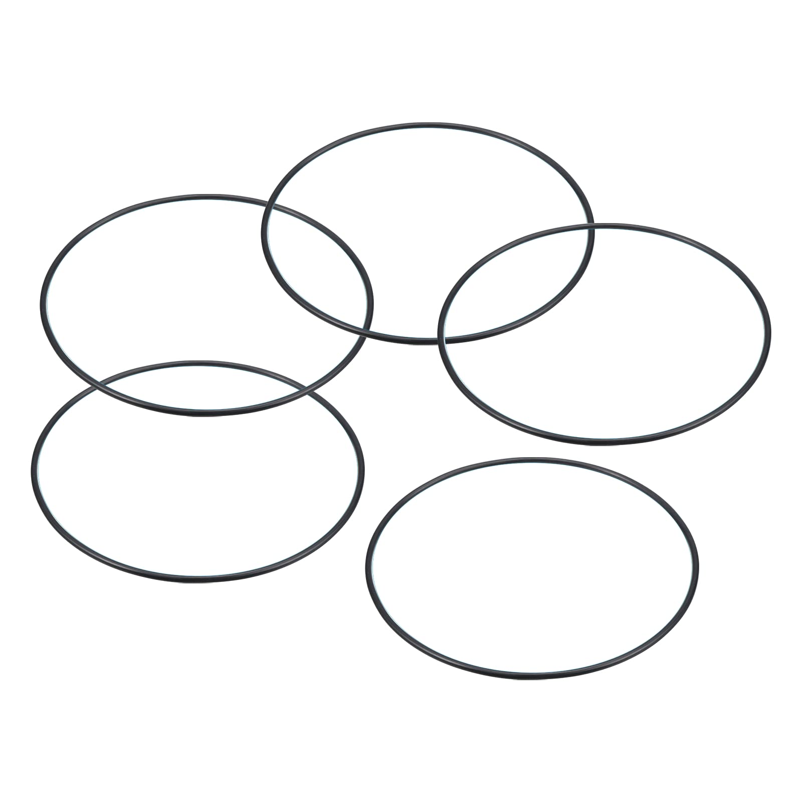 PATIKIL Nitrile Rubber O-Rings 123mm OD 118mm ID 2.65mm Width, 10 Pcs Metric Sealing Gasket for Faucet Plumbing Automotive Repair, Black