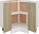 vidaXL Corner Bottom Cabinet Sonoma Oak 75.5x75.5x80.5cm Engineered Wood view 8