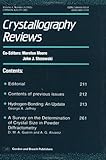 Crystallography Reviews Issue 3, , 2884490558