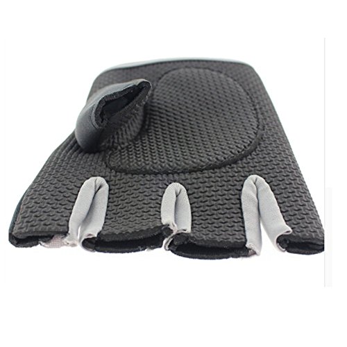 TXIN Men Women Weight Lifting Gloves Fitness Gym Exercise Training, Workout Driving Gloves Cycling Gym Fingerless Glove for Indoor Outdoor (Grey,M)