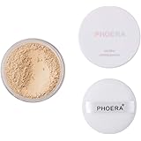 PHOERA Setting Powder Control Oil Brighten Skin Color Cover Blemish Whitening Face Setting Loose Powder, Great Choice and Gif