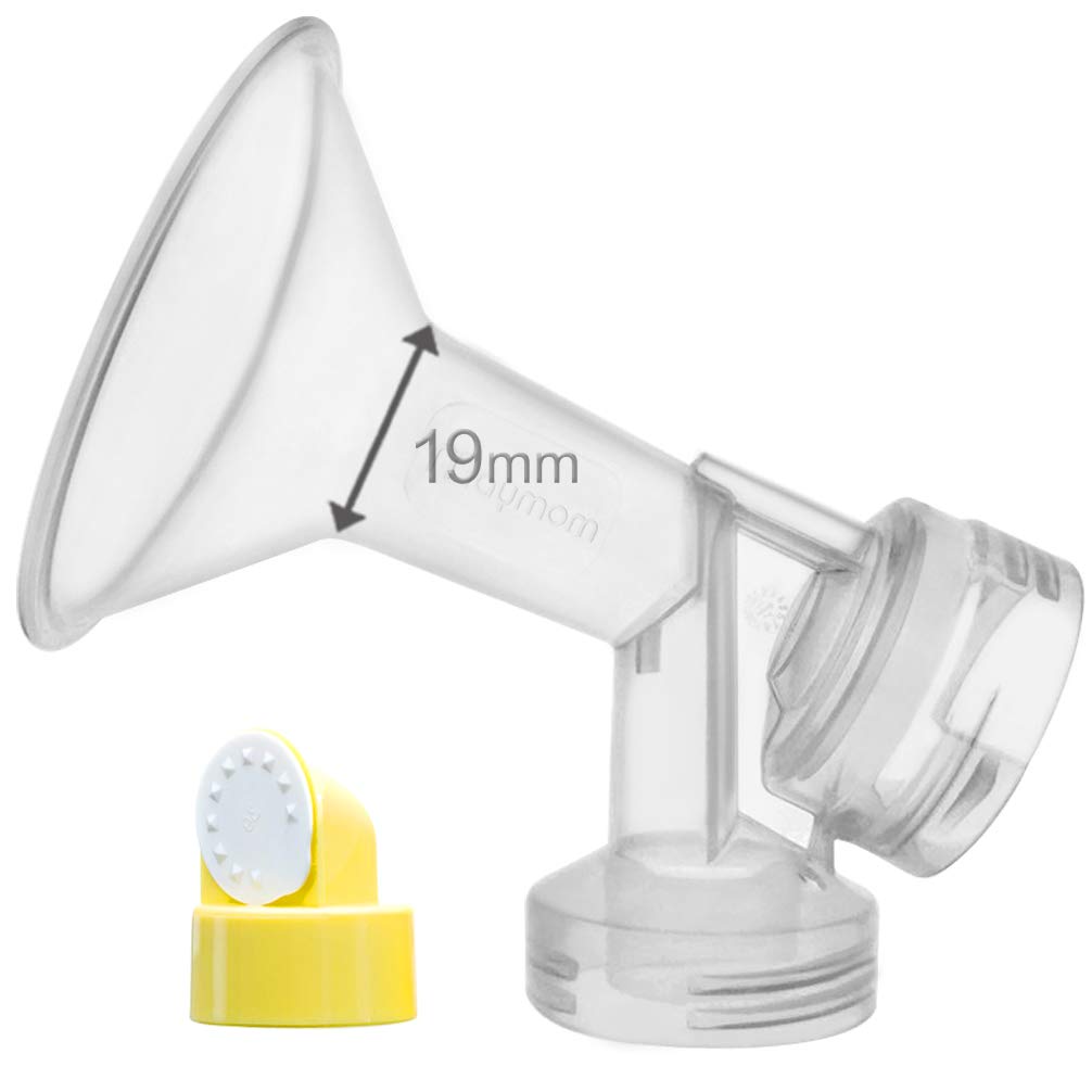 One-Piece Breastshield w/Valve and Membrane for Medela Breast Pumps (X-Small 19mm)