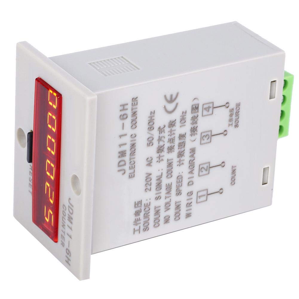 6 Digits Electronic Counter, 0-999999 Counting Range LED Digital ...