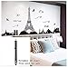 Ussore Eiffel Tower Removable Decor Environmentally Mural Wall Stickers Decal Wallpaper For Kids Home living room bedroom bathroom kitchen Office