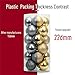 Yoland 24ct Barrel Plating Multicolor Christmas Ball Ornaments (40mm/1.57'' in) (Gold)