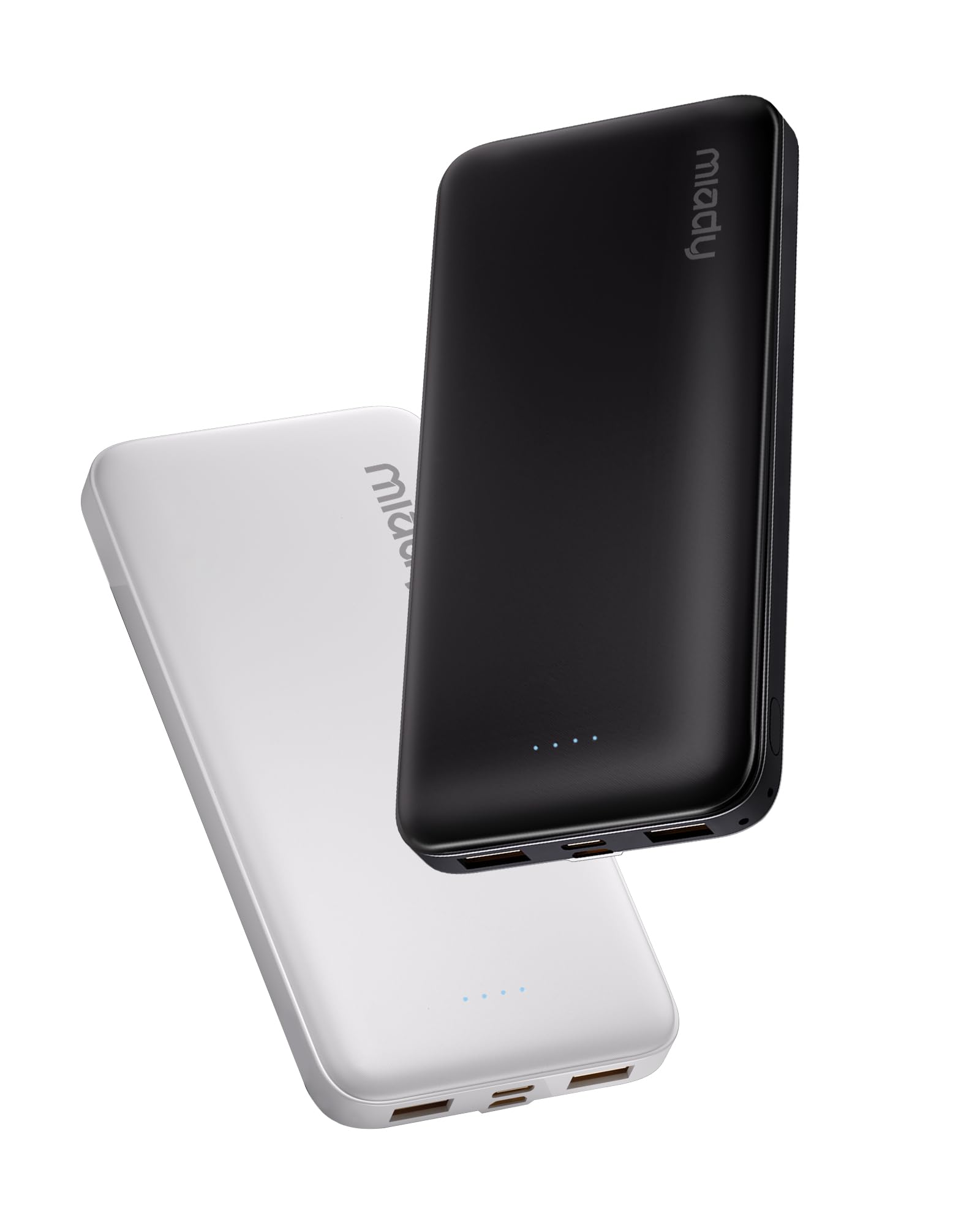 【2 Pack】Miady 10000mAh Power Bank, 22.5W Fast Charging Potable Charger USB C In&Output High-Speed Battery Pack Compatible with iPhone 17/16/15,Galaxy S25/S24, Android, iPad