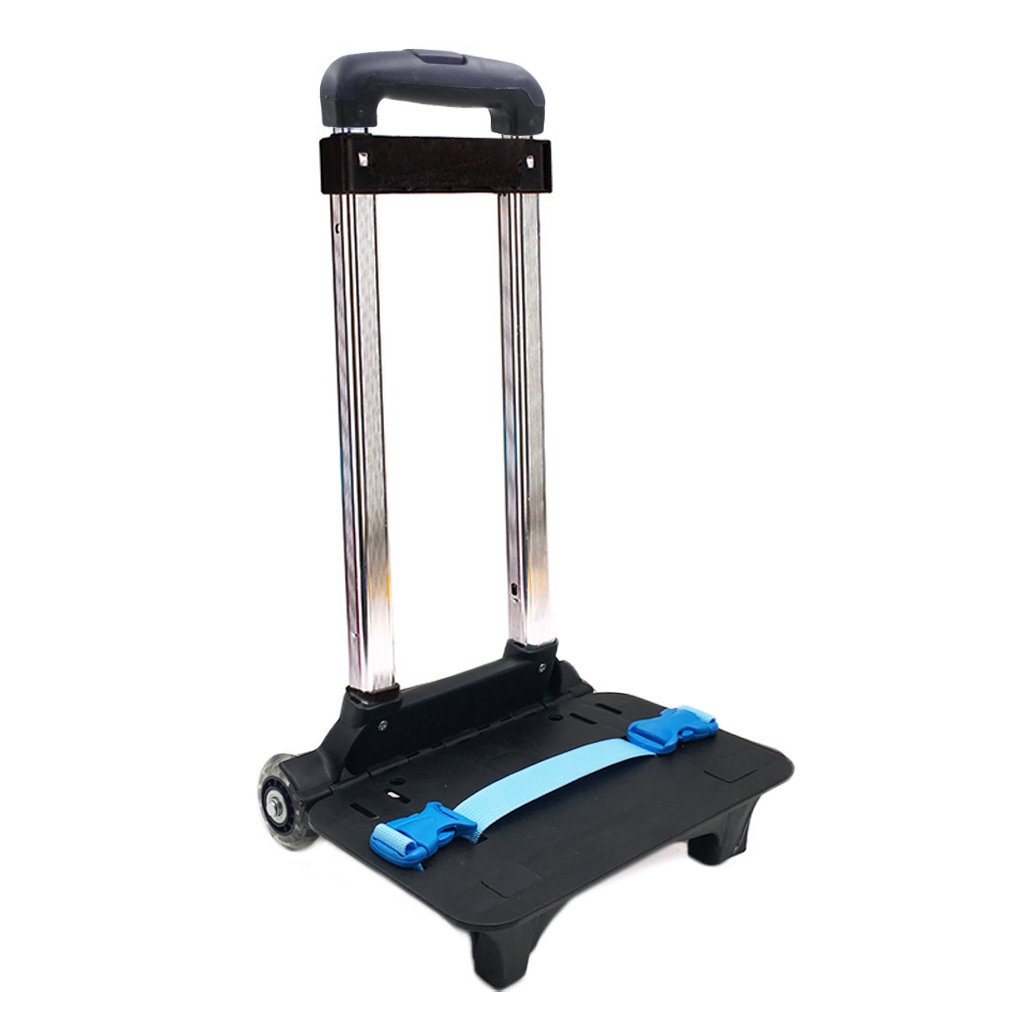 UEK Wheeled Trolley Hand Aluminium Alloy Folding Trolley Cart for Backpack (Blue, 2 Wheels) Buy