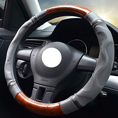 YAGEER Batao Leather direction set four seasons universal breathable massage non-slip punching diameter 38 / 40CM (color : D, Size : 40cm/15.74inch)