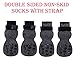 PAWCHIE Anti-Slip Dog Socks for Hardwood Floor with Strap Indoor Non Skid Knit Paw Protector Traction Control