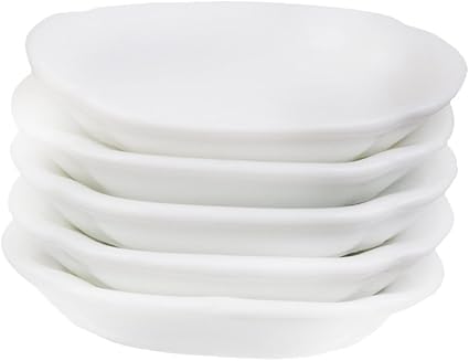 1:12 Dolls House Miniature 5PCS White 3 Model Dishes Plates Kitchen Tableware