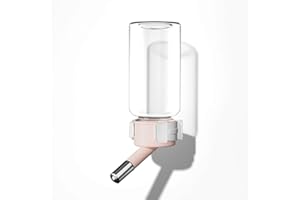 GENERIC Hamster Water Bottle for Glass Tanks & Wire Cages - Dual Ball-Bearing & Dual Silicone Gaskets Leakproof Design (2 Stainless Steel Balls) 4.06oz - Fits Hamsters/Mice Under 250g